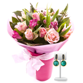 Emerald Earrings and Blooms