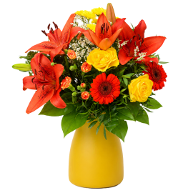 Summer Lilly and Rose Bouquet