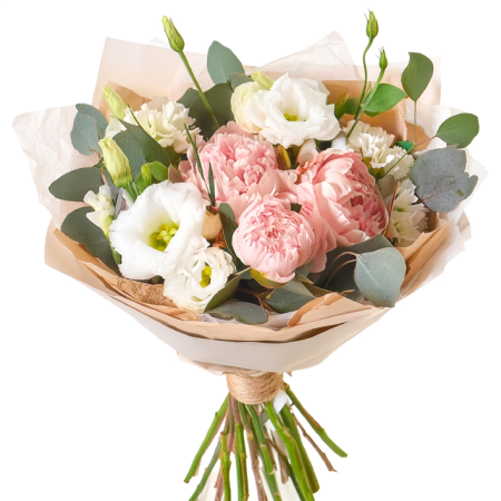 Blushing Beauty With Peonies and Carnations