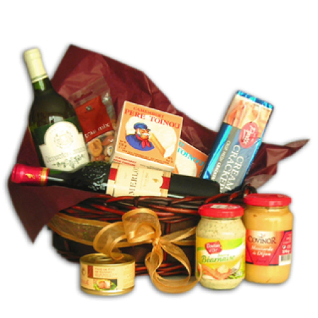 Wine and Cheese Deluxe Picnic Basket