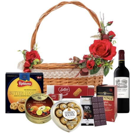 Picnic Romance with Red Wine and Treats