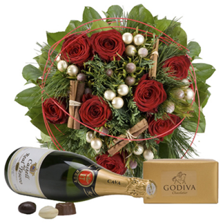 Happy Holidays Floral Display Gift Set