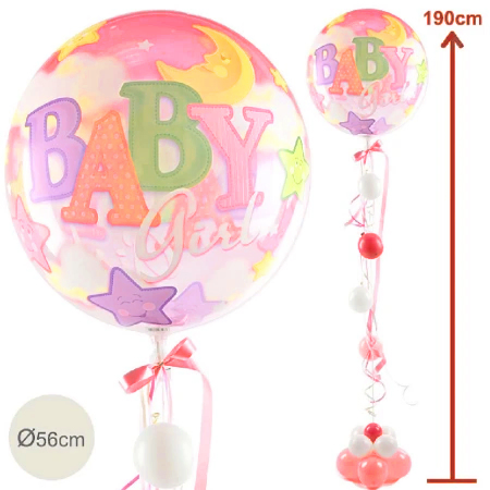 Baby Girl Balloon Present
