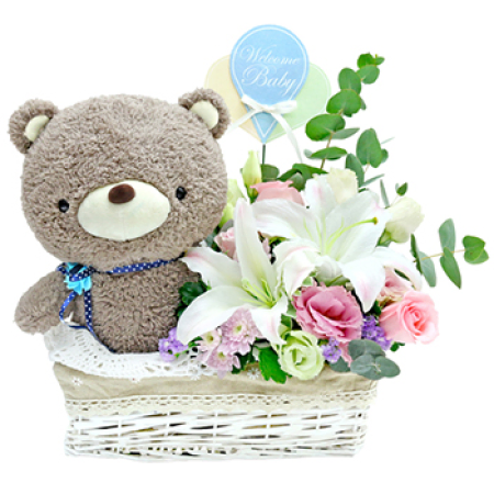 Big Hug Bear with Bouquet