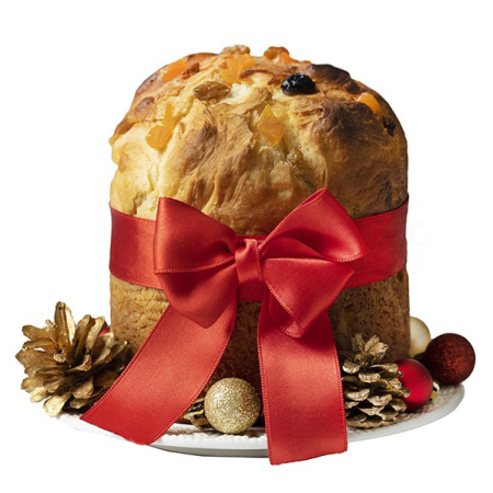 Artisanal Candied Fruit Panettone with Red Bow